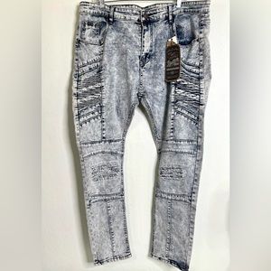 BROOKLYN’S BEST SKINNY STRETCH ACID WASH JEANS 40X30 NWT  #4